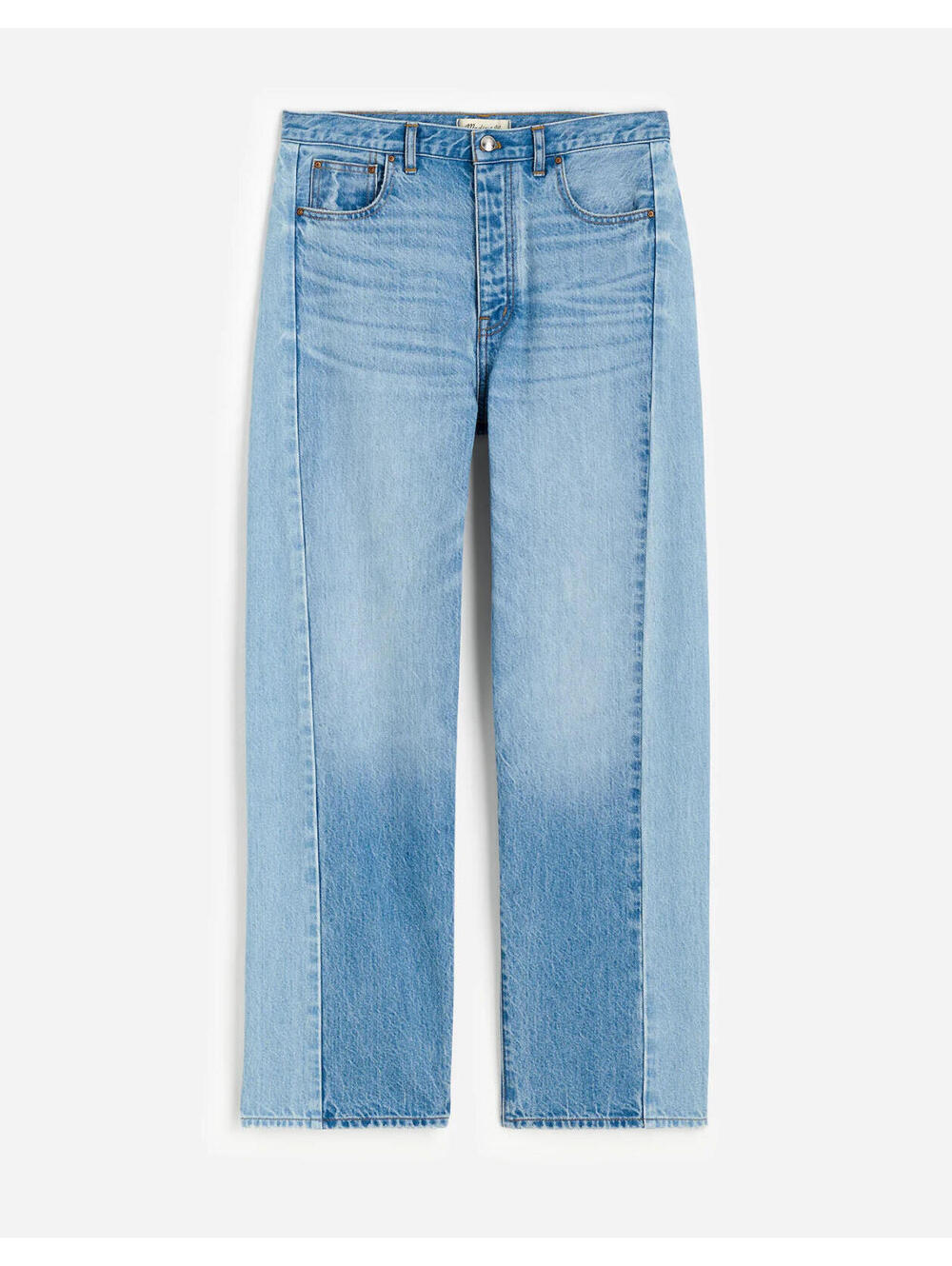 EUC Madewell Pieced Barrel-leg Jeans, Redlands Wash, Size 29